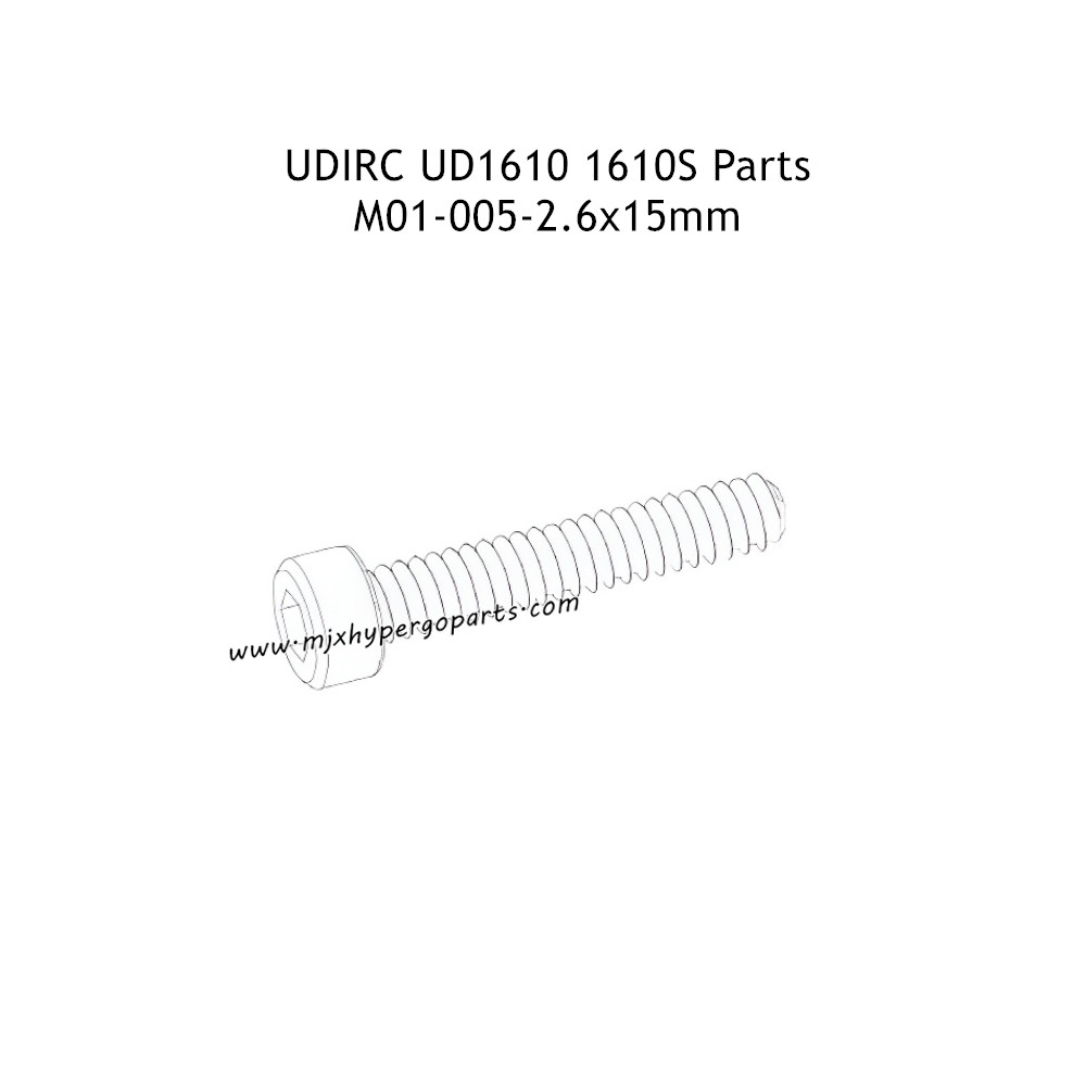 UDIRC UD1610 1610S Parts 2.6X15MM HB Hexagon Socket Head Cap Tapping Screw M01-005