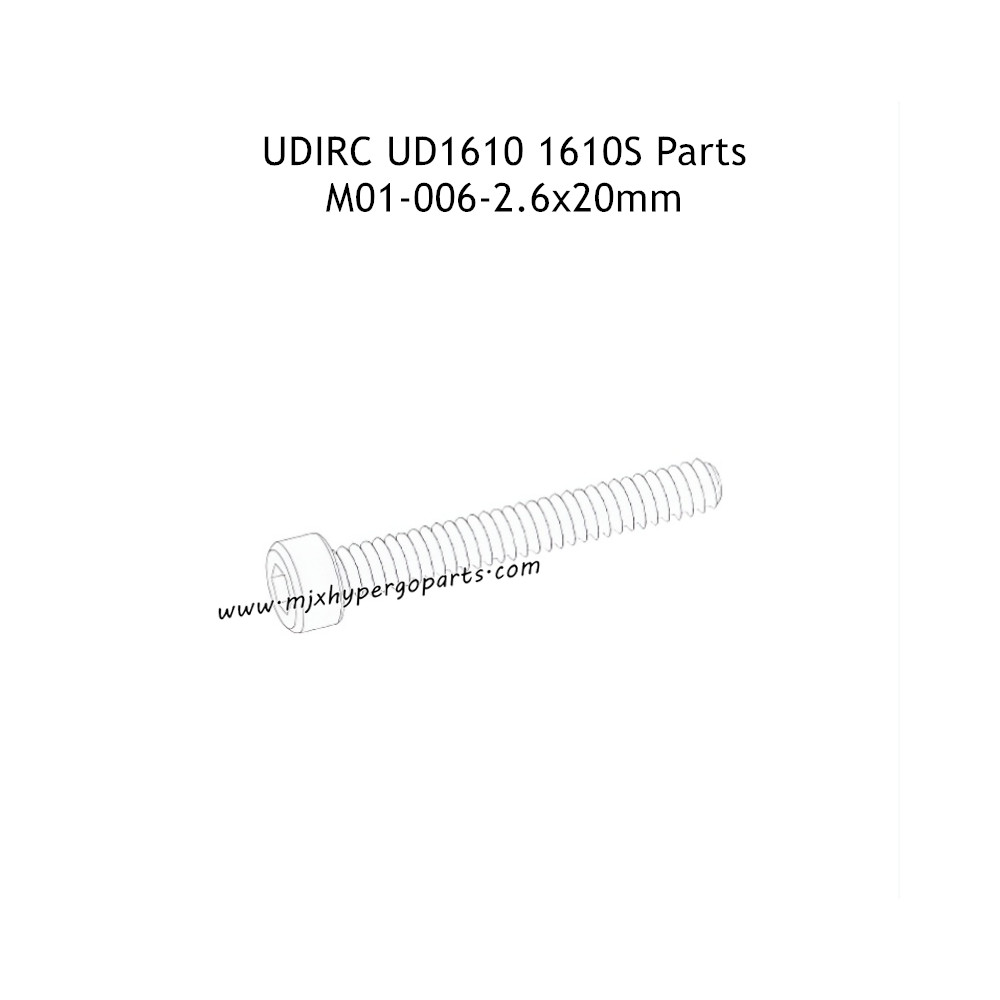 UDIRC UD1610 1610S Parts 2.6X20MM HB Hexagon Socket Head Cap Tapping Screw M01-006