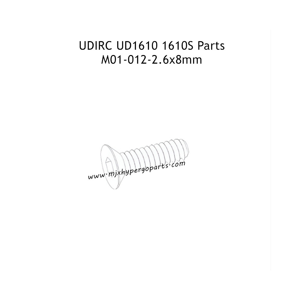 UDIRC UD1610 1610S Parts 2.6x8MM KB Hexagon Socket Countersunk Head Tapping Screw M01-012 UDIRC UD1610 1610S Parts 2.6x8MM KB Hexagon Socket Countersunk Head Tapping Screw M01-012