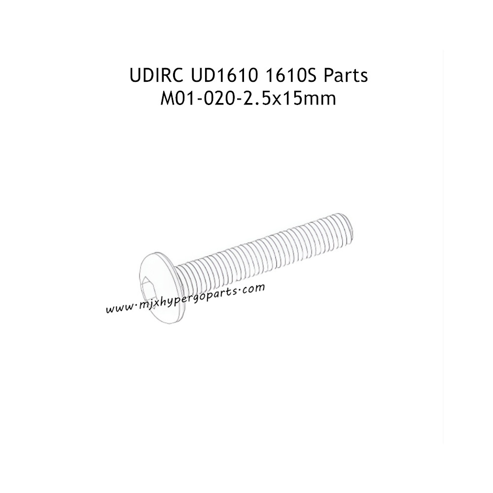 UDIRC UD1610 1610S Parts 2.5x15mm TM Hexagon Socket Button Head Machine Screw M01-020