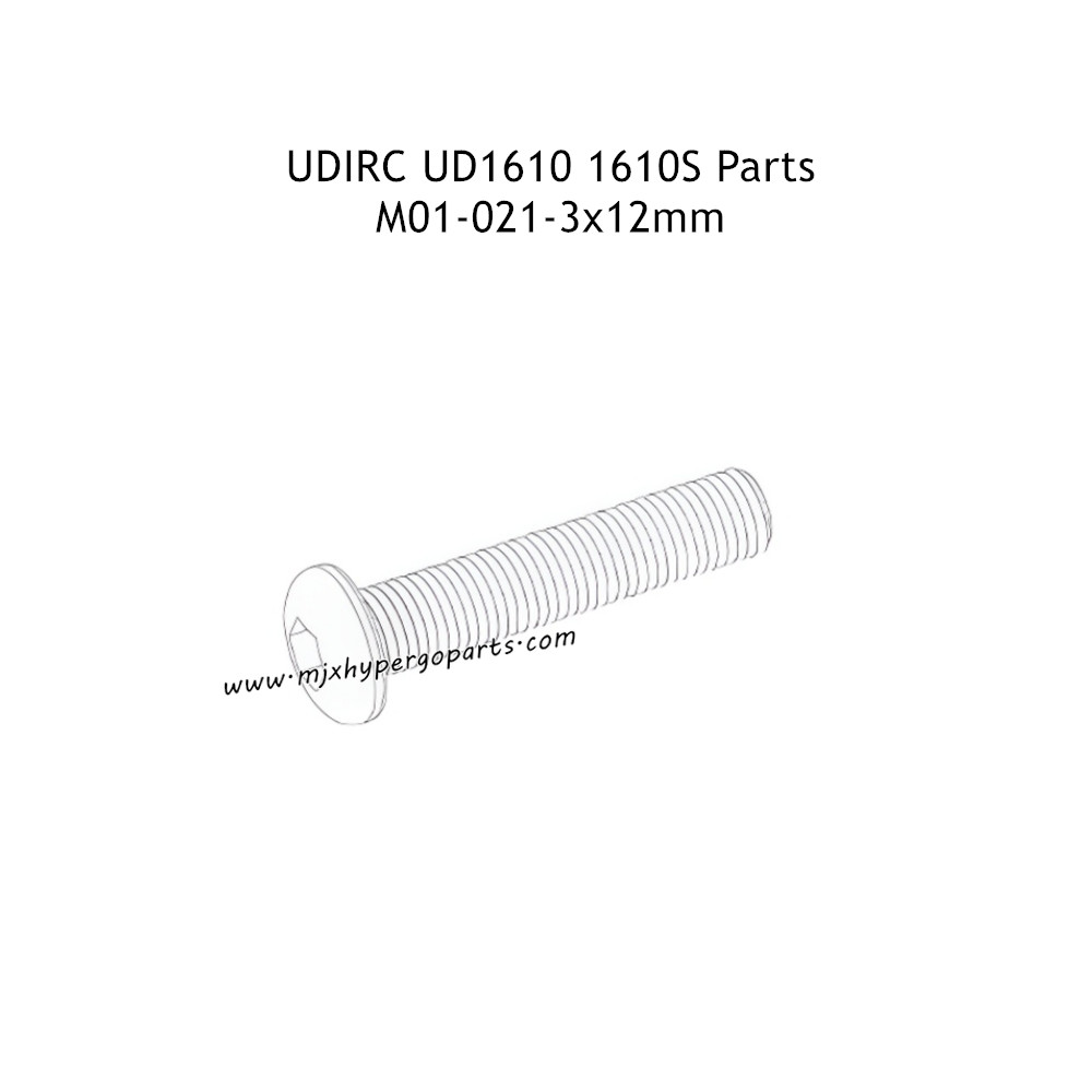 UDIRC UD1610 1610S Parts 3x12mm TM Hexagon Socket Button Head Machine Screw M01-021