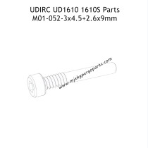 UDIRC UD1610 1610S Parts 3x4.5+2.6x9mm Hexagon Socket Head Cap Half Thresded Tapping Screw M01-052