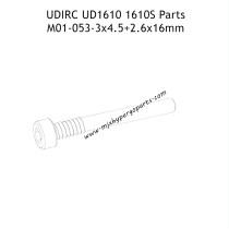 UDIRC UD1610 1610S Parts 3x4.5+2.6x16mm Hexagon Socket Head Cap Half Thresded Tapping Screw M01-053