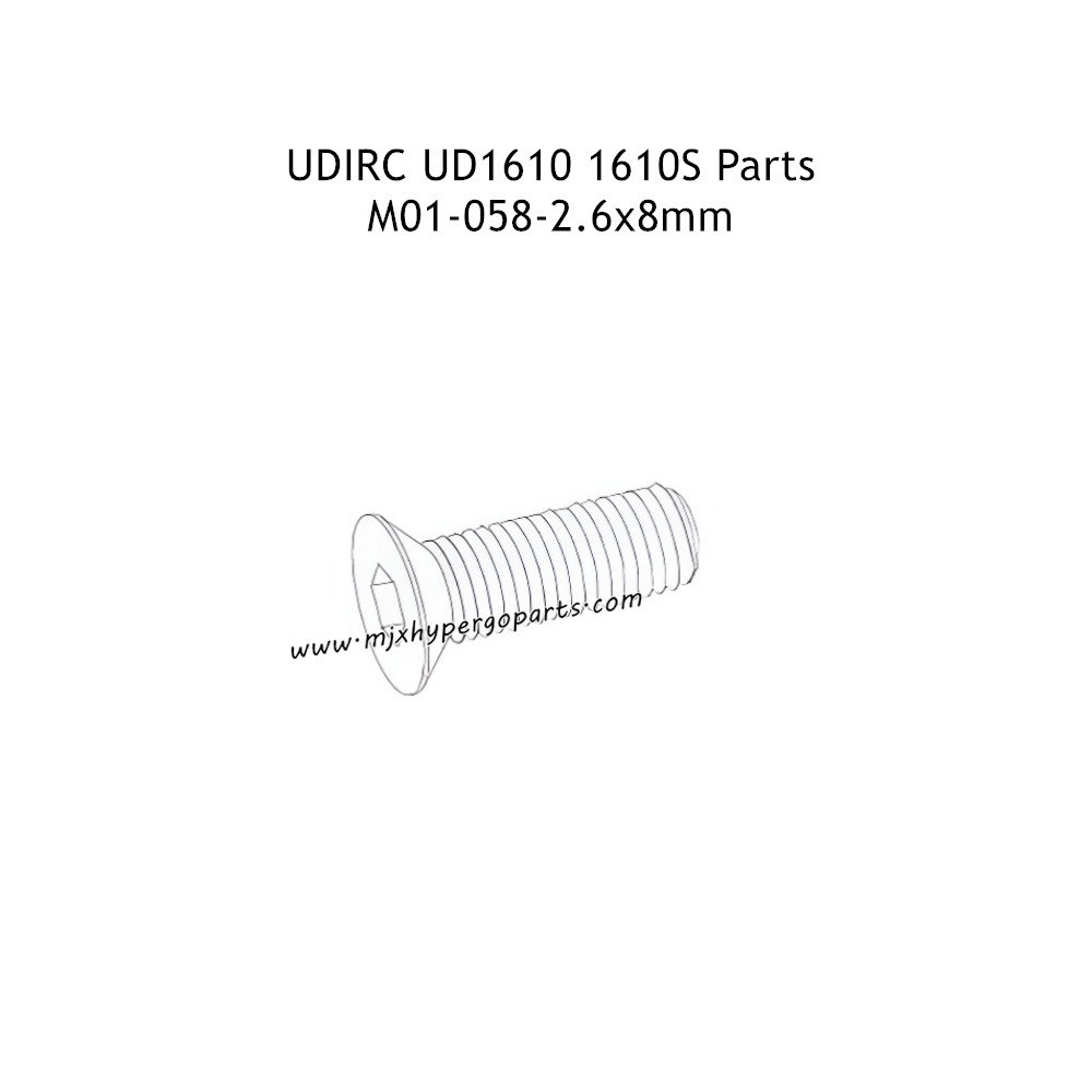 UDIRC UD1610 1610S Parts 2.6x8mm KM Hexagon Socket Countersunk Head Machine Screw M01-058