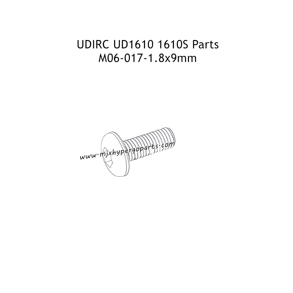 UDIRC UD1610 1610S Parts 2X6mm PM Hexagon Round Head Machine Screw UCX24-S005 UDIRC UD1610 1610S Parts 2X6mm PM Hexagon Round Head Machine Screw UCX24-S005
