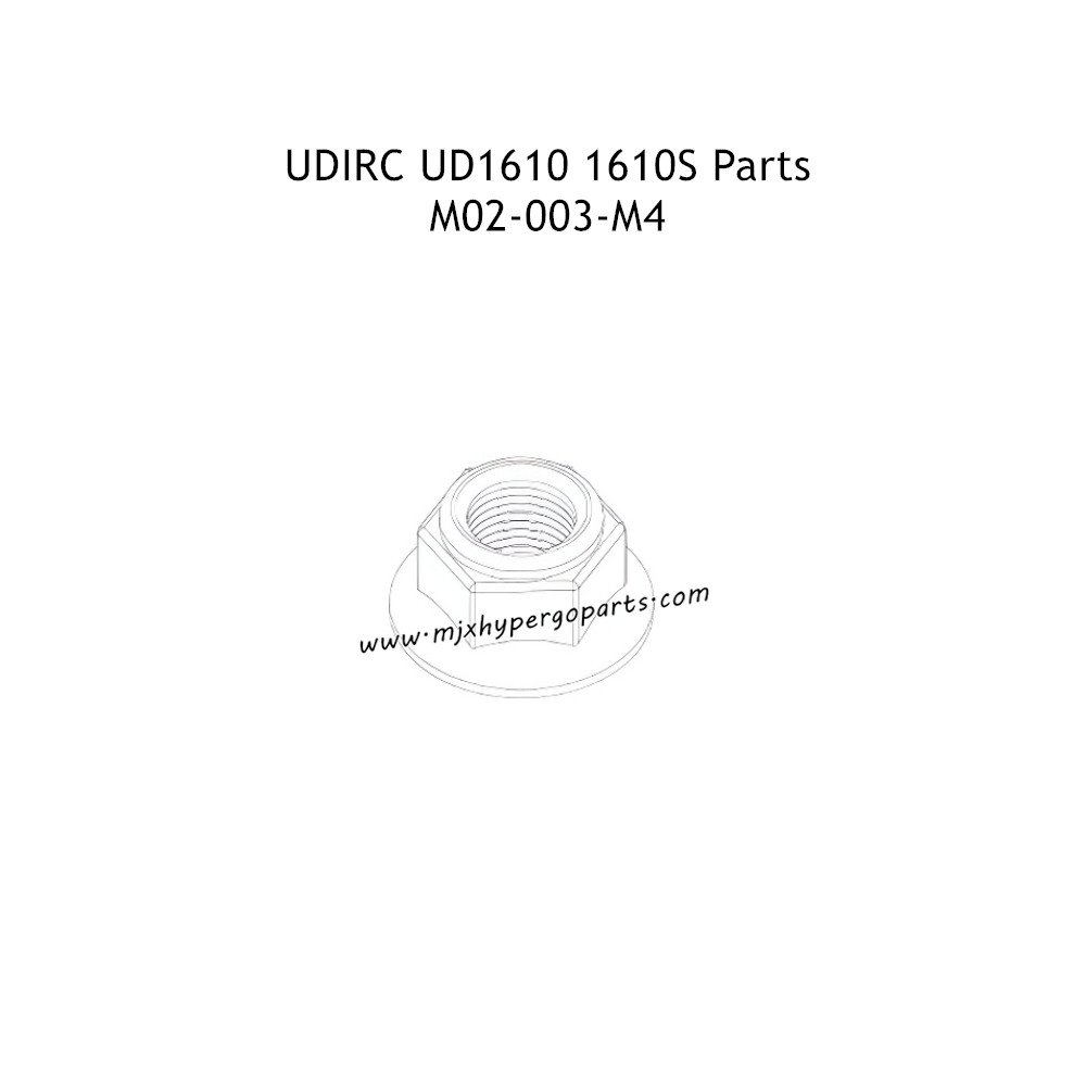 UDIRC UD1610 1610S Parts M4 Hex Flanged Lock Nut M02-003 UDIRC UD1610 1610S Parts M4 Hex Flanged Lock Nut M02-003