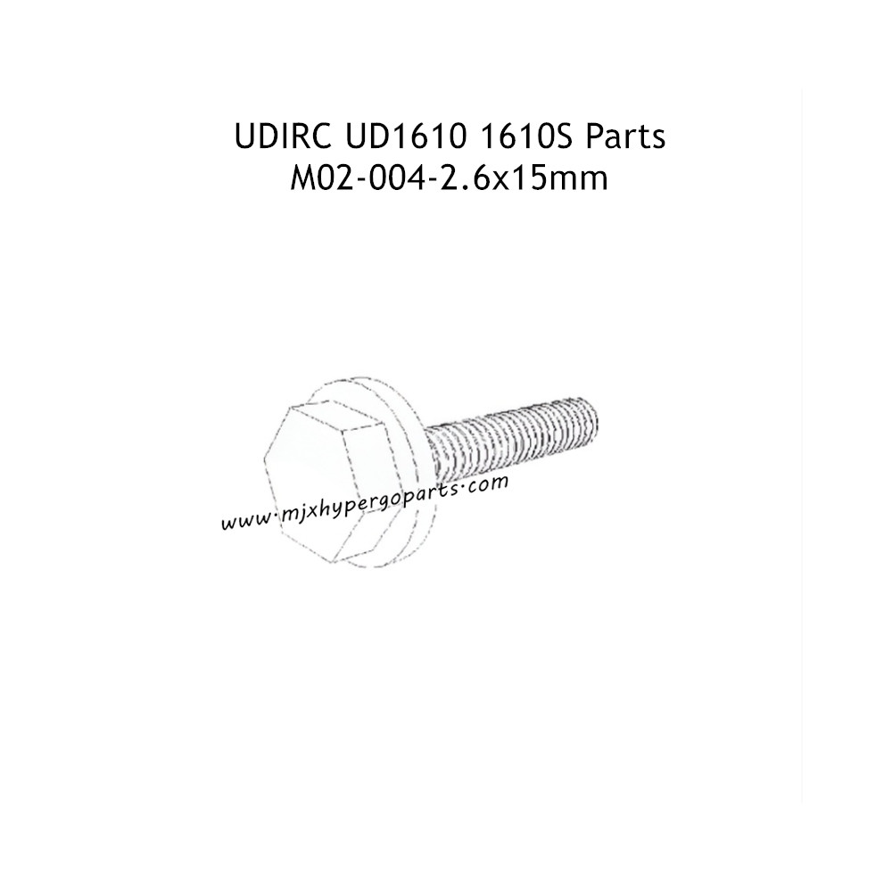UDIRC UD1610 1610S Parts 2.6X15MM Outer Hexagonal Flange Screw M02-004 UDIRC UD1610 1610S Parts 2.6X15MM Outer Hexagonal Flange Screw M02-004