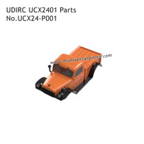 UDIRC UCX2401 1/24 Rock RC Crawler Parts Body Assembly With LED Orange UCX24-P001