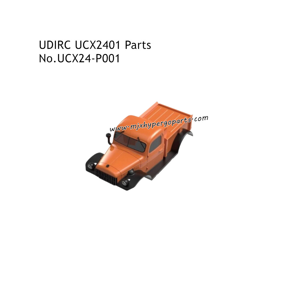 UDIRC UCX2401 1/24 Rock RC Crawler Parts Body Assembly With LED Orange UCX24-P001 UDIRC UCX2401 1/24 Rock RC Crawler Parts Body Assembly With LED Orange UCX24-P001