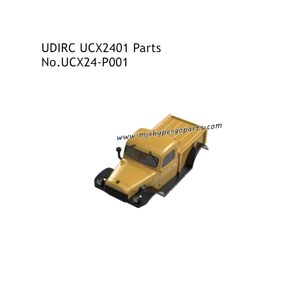 UDIRC UCX2401 1/24 Rock RC Crawler Parts Body Assembly With LED Yellow UCX24-P001 UDIRC UCX2401 1/24 Rock RC Crawler Parts Body Assembly With LED Yellow UCX24-P001