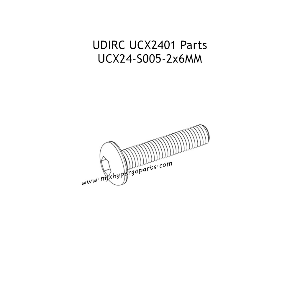 UDIRC UCX2401 Parts 2x6mm PM Hexagon Socket Button Head Machine Screw UCX24-S005 UDIRC UCX2401 Parts 2x6mm PM Hexagon Socket Button Head Machine Screw UCX24-S005