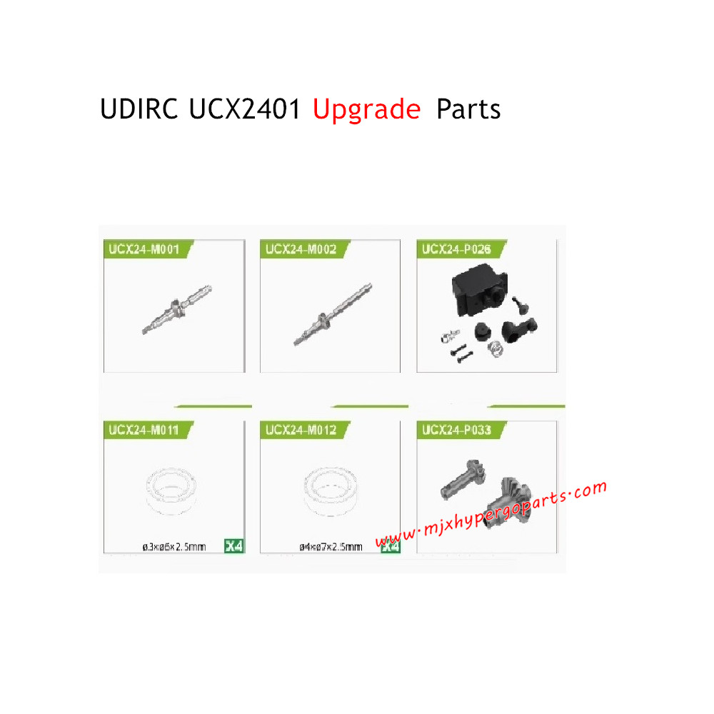 UDIRC UCX2401 Upgrade Parts Front Axle Kits