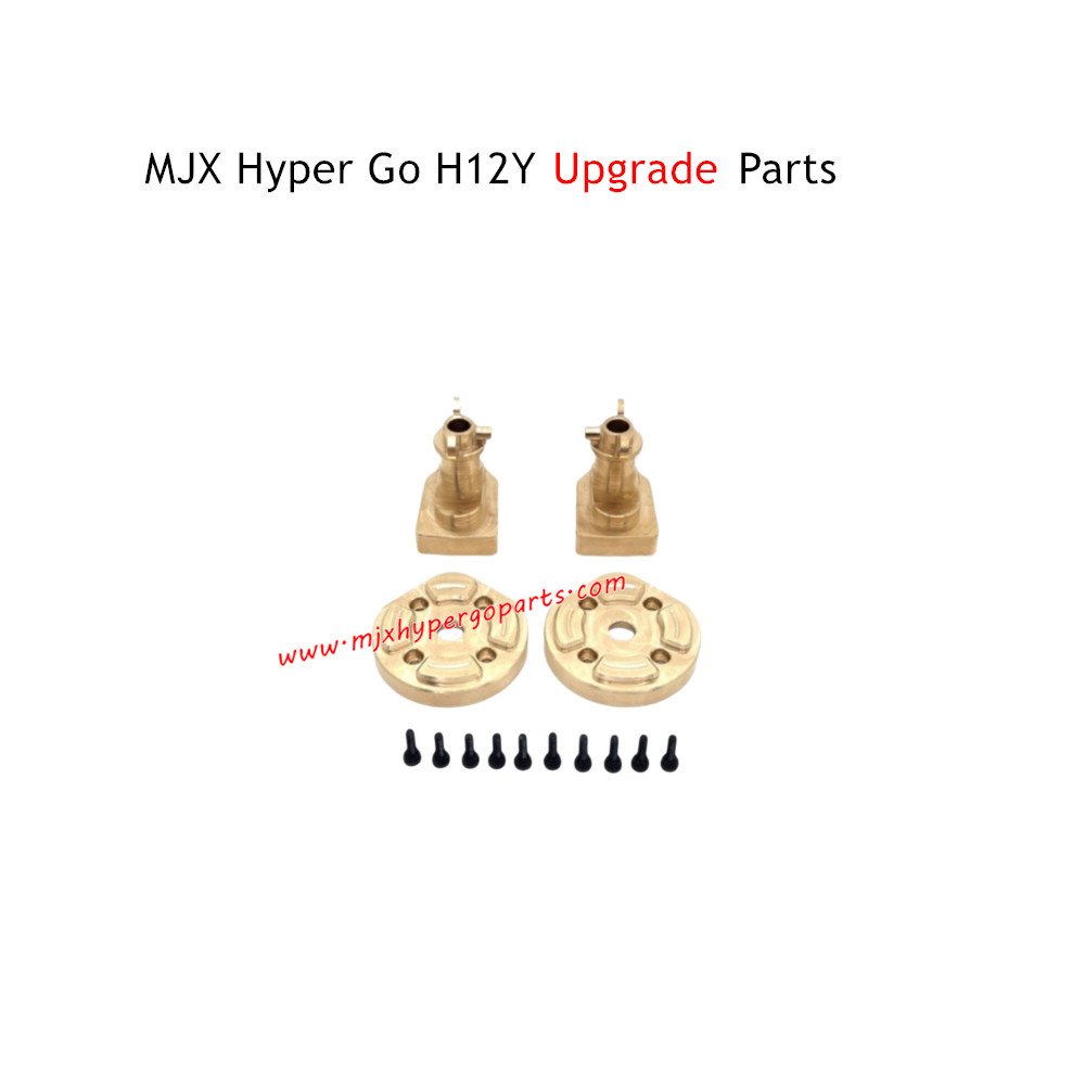 MJX Hyper Go H12Y RC Car Upgrade Parts Brass Rear Axle Weights and Cups MJX Hyper Go H12Y RC Car Upgrade Parts Brass Rear Axle Weights and Cups