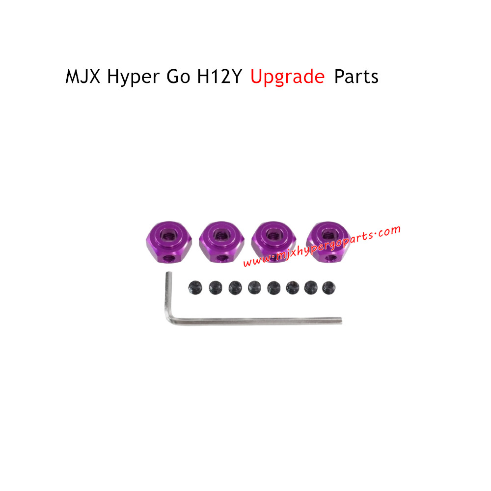 MJX Hyper Go H12Y RC Car Upgrade Parts 12mm Hexagonal Bond Purple MJX Hyper Go H12Y RC Car Upgrade Parts 12mm Hexagonal Bond Purple