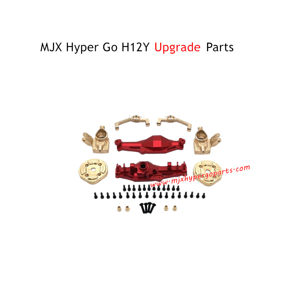 MJX Hyper Go H12Y RC Car Upgrade Parts Front Axle Housing and Brass Front Cups Red MJX Hyper Go H12Y RC Car Upgrade Parts Front Axle Housing and Brass Front Cups Red