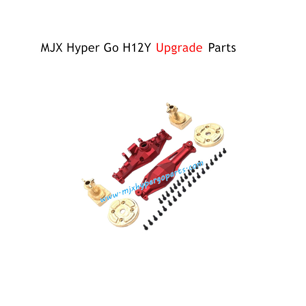 MJX Hyper Go H12Y RC Car Upgrade Parts Rear Axle Housing and Brass Rear Cups Red MJX Hyper Go H12Y RC Car Upgrade Parts Rear Axle Housing and Brass Rear Cups Red