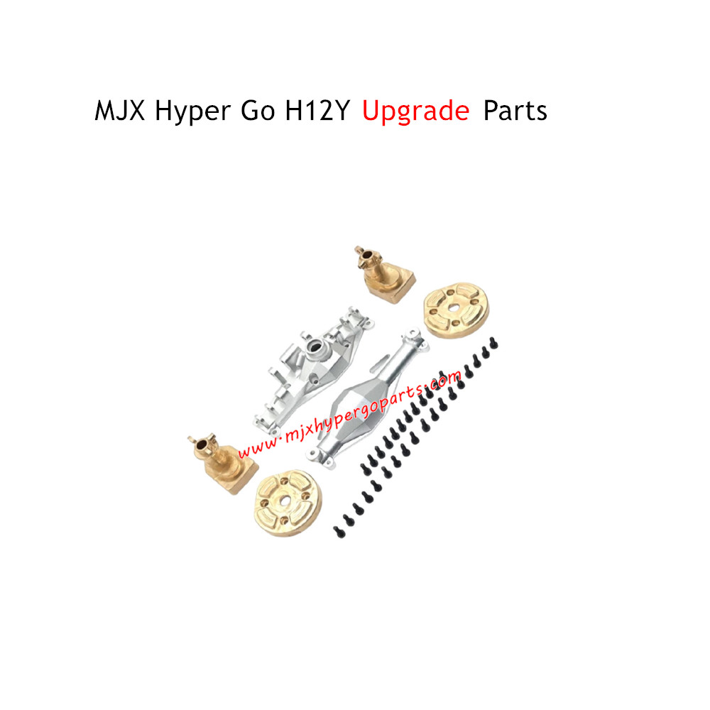 MJX Hyper Go H12Y RC Car Upgrade Parts Rear Axle Housing and Brass Rear Cups Silver MJX Hyper Go H12Y RC Car Upgrade Parts Rear Axle Housing and Brass Rear Cups Silver