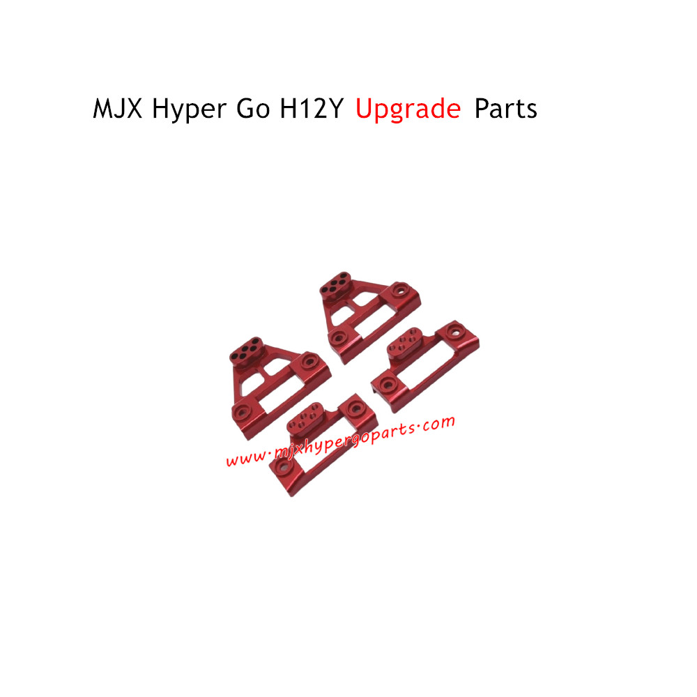 MJX Hyper Go H12Y RC Car Upgrade Parts Front and Rear Shock Mounts Red MJX Hyper Go H12Y RC Car Upgrade Parts Front and Rear Shock Mounts Red
