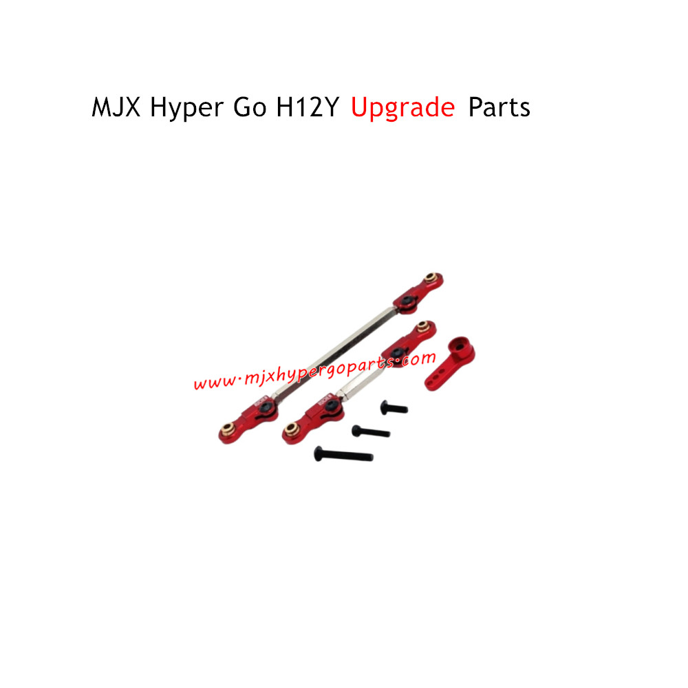 MJX Hyper Go H12Y H12Y+ RC Car Upgrade Parts Servo Tie Rods Red