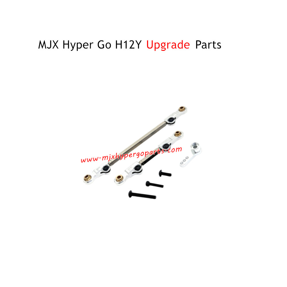 MJX Hyper Go H12Y H12Y+ RC Car Upgrade Parts Servo Tie Rods Silver