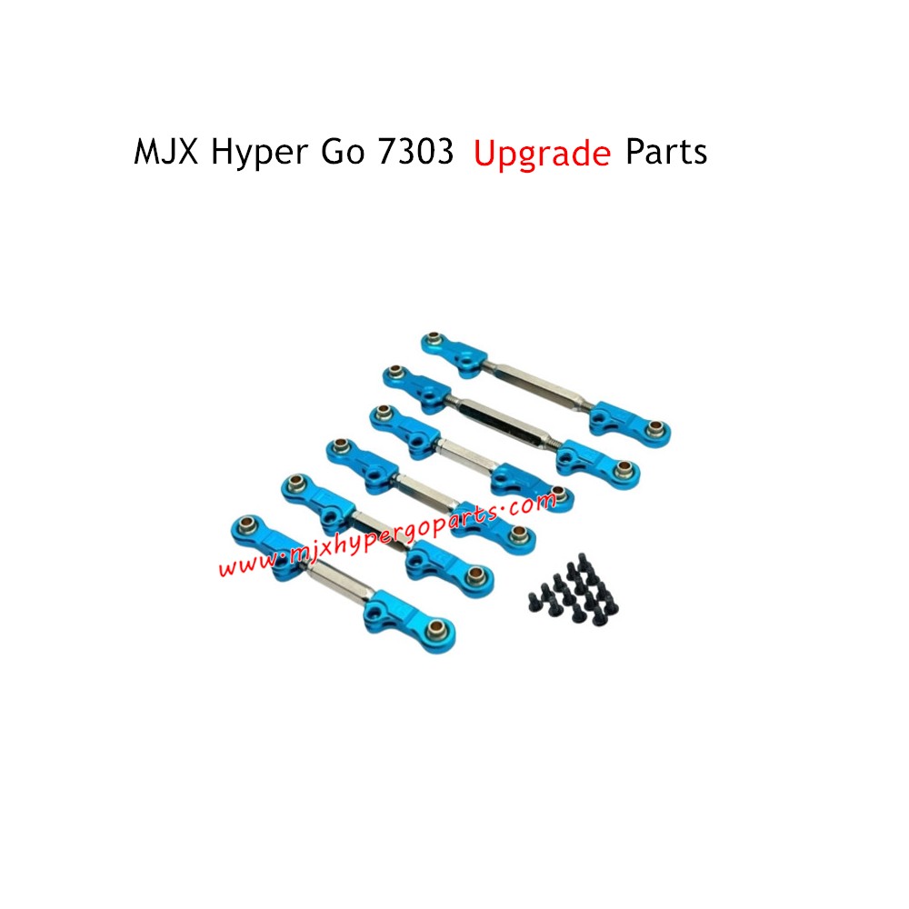 MJX Hyper Go 7303 RC Car Upgrade Parts Metal Adjustable Tie Rods Blue MJX Hyper Go 7303 RC Car Upgrade Parts Metal Adjustable Tie Rods Blue
