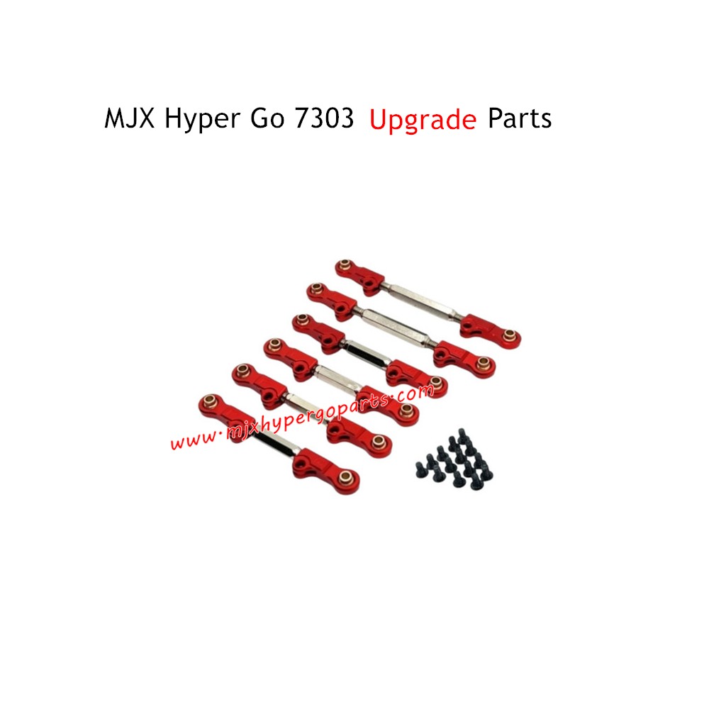 MJX Hyper Go 7303 RC Car Upgrade Parts Metal Adjustable Tie Rods Red MJX Hyper Go 7303 RC Car Upgrade Parts Metal Adjustable Tie Rods Red