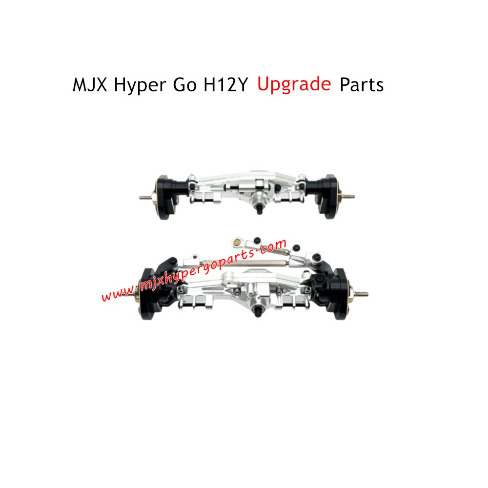 MJX Hyper Go H12Y Upgrade Parts Front and Rear Axle Assembly Silver MJX Hyper Go H12Y Upgrade Parts Front and Rear Axle Assembly Silver