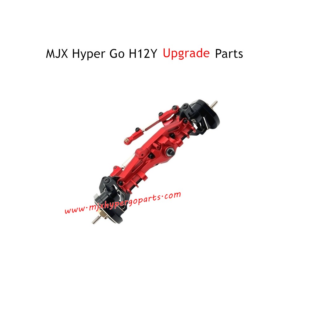 MJX Hyper Go H12Y Upgrade Parts Front Axle Assembly Red MJX Hyper Go H12Y Upgrade Parts Front Axle Assembly Red