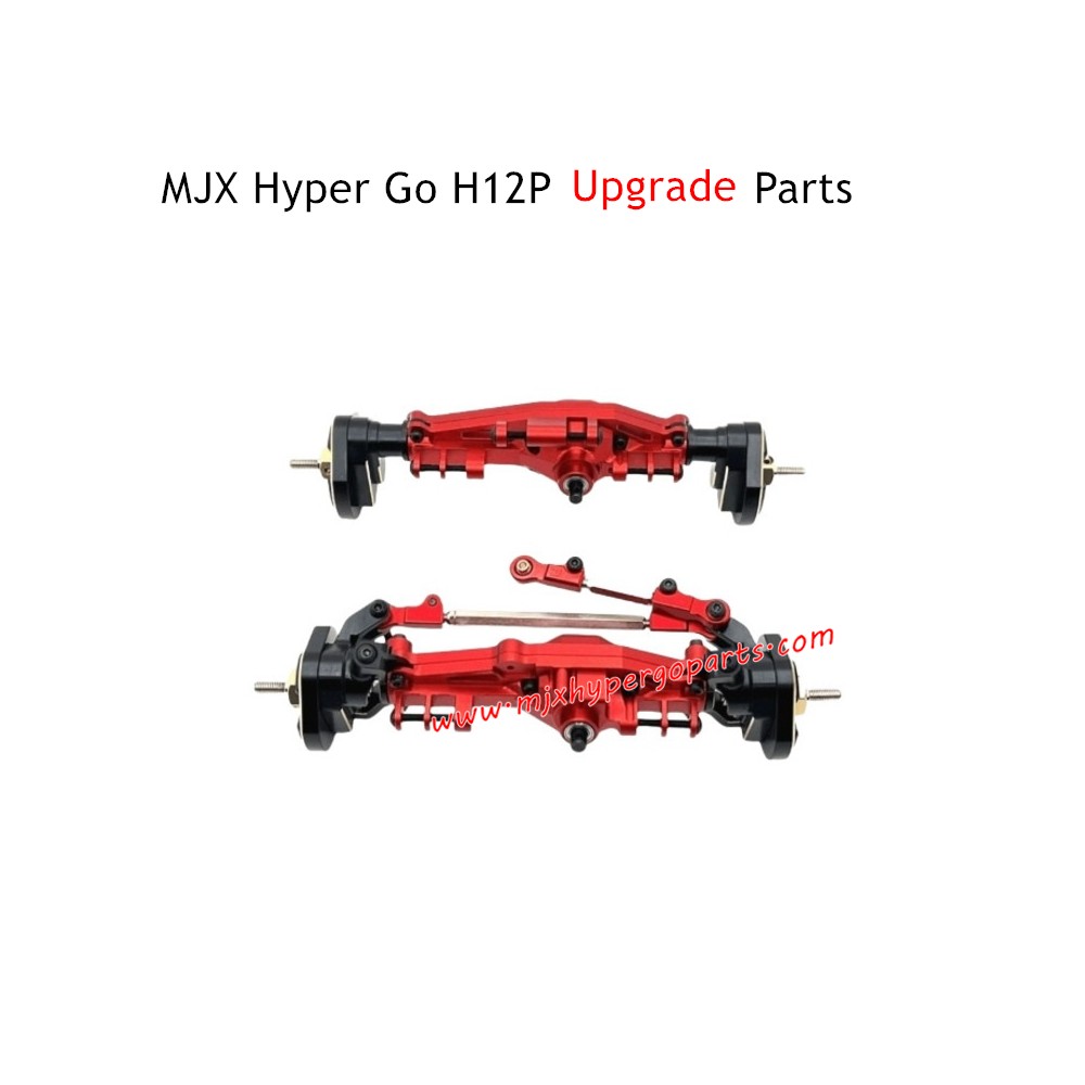 MJX Hyper Go H12P Upgrade Parts Front and Rear Axle Assembly Red MJX Hyper Go H12P Upgrade Parts Front and Rear Axle Assembly Red