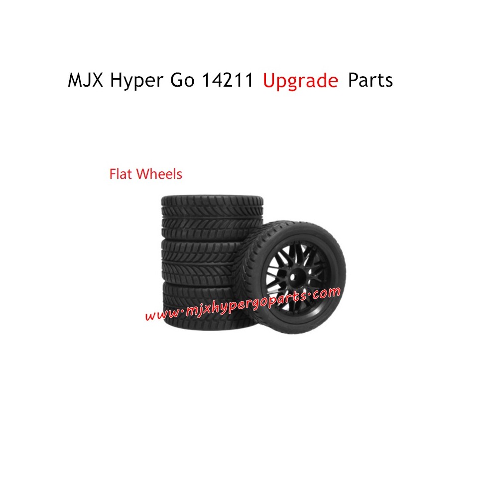 MJX Hyper Go 14211 Upgrade Parts Flat Wheel with Plastic Wheel Hubs MJX Hyper Go 14211 Upgrade Parts Flat Wheel with Plastic Wheel Hubs