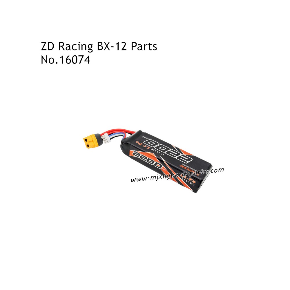 ZD Racing BX-12 Brushless Off-road RC Truck Parts 11.1V 2200mAm Lipo Battery 16074 ZD Racing BX-12 Brushless Off-road RC Truck Parts 11.1V 2200mAm Lipo Battery 16074
