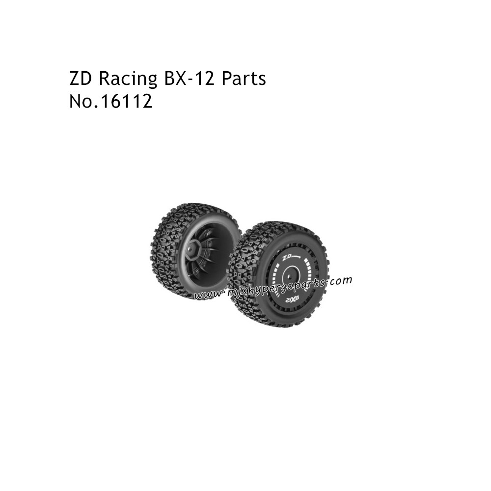 ZD Racing BX-12 Brushless Off-road RC Truck Parts Rear Tires Set 16112 ZD Racing BX-12 Brushless Off-road RC Truck Parts Rear Tires Set 16112