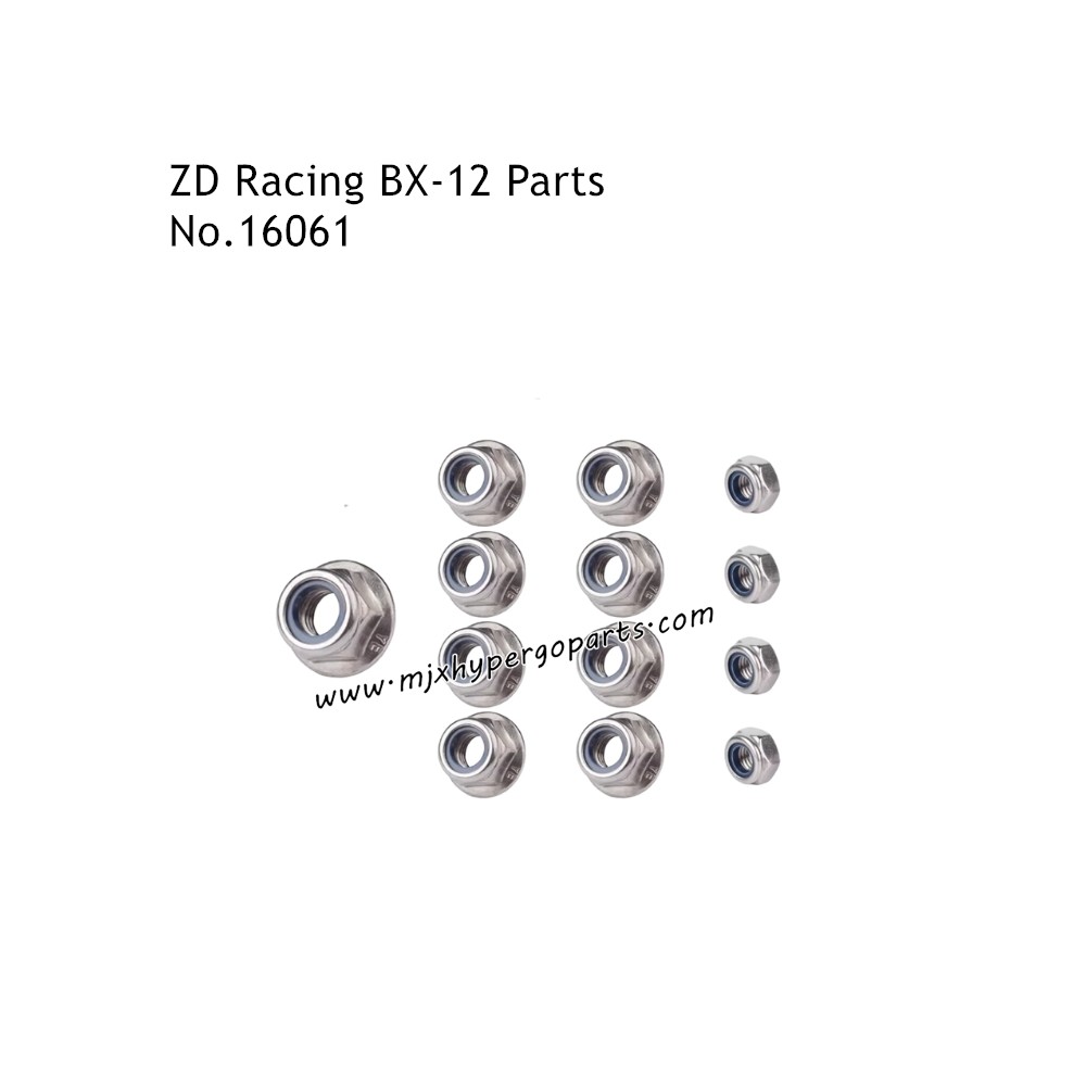 ZD Racing BX-12 Parts M3 M4 M2.5 Nuts 16061 ZD Racing BX-12 Parts M3 M4 M2.5 Nuts 16061