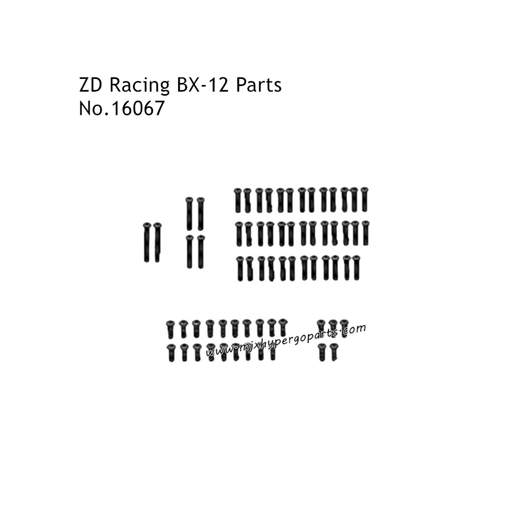 ZD Racing BX-12 Parts Screws 16067 ZD Racing BX-12 Parts Screws 16067