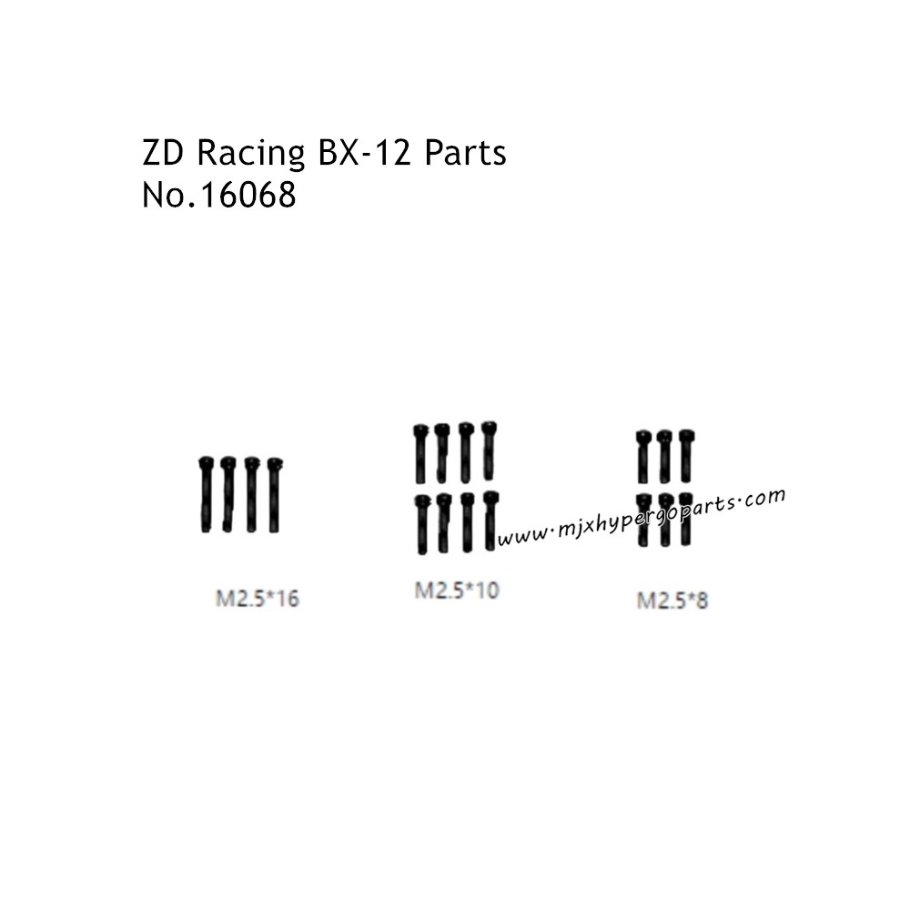 ZD Racing BX-12 Parts Cup Head Screw 16068 ZD Racing BX-12 Parts Cup Head Screw 16068