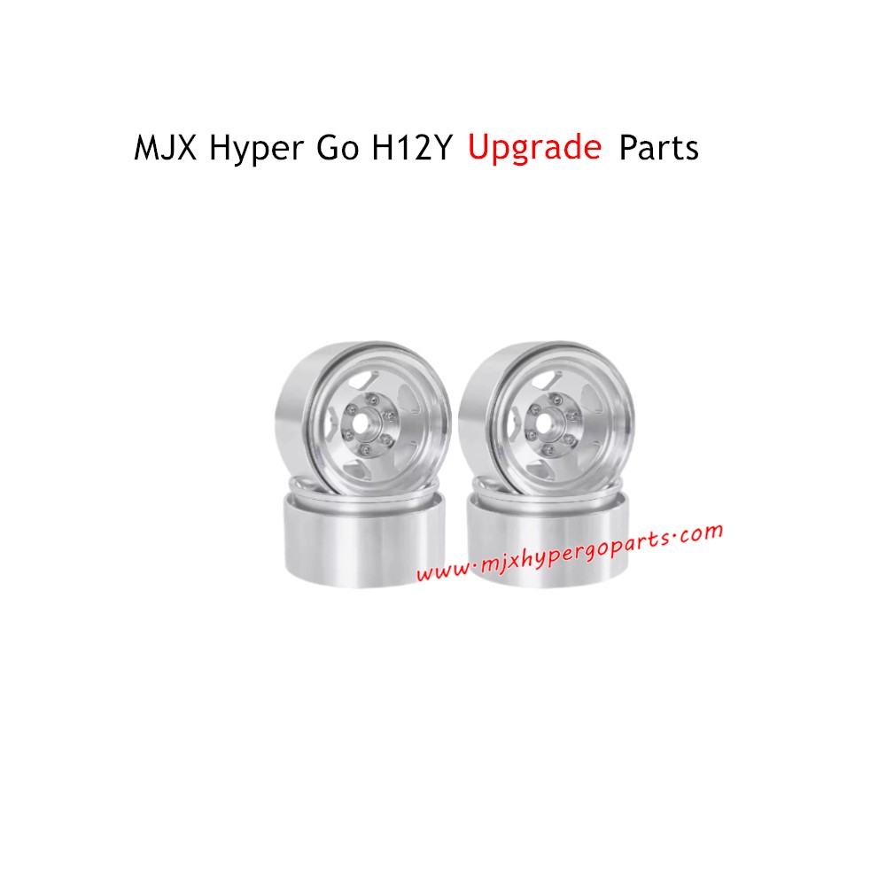 MJX Hyper Go H12Y Upgrade Parts Wheels Hubs Silver