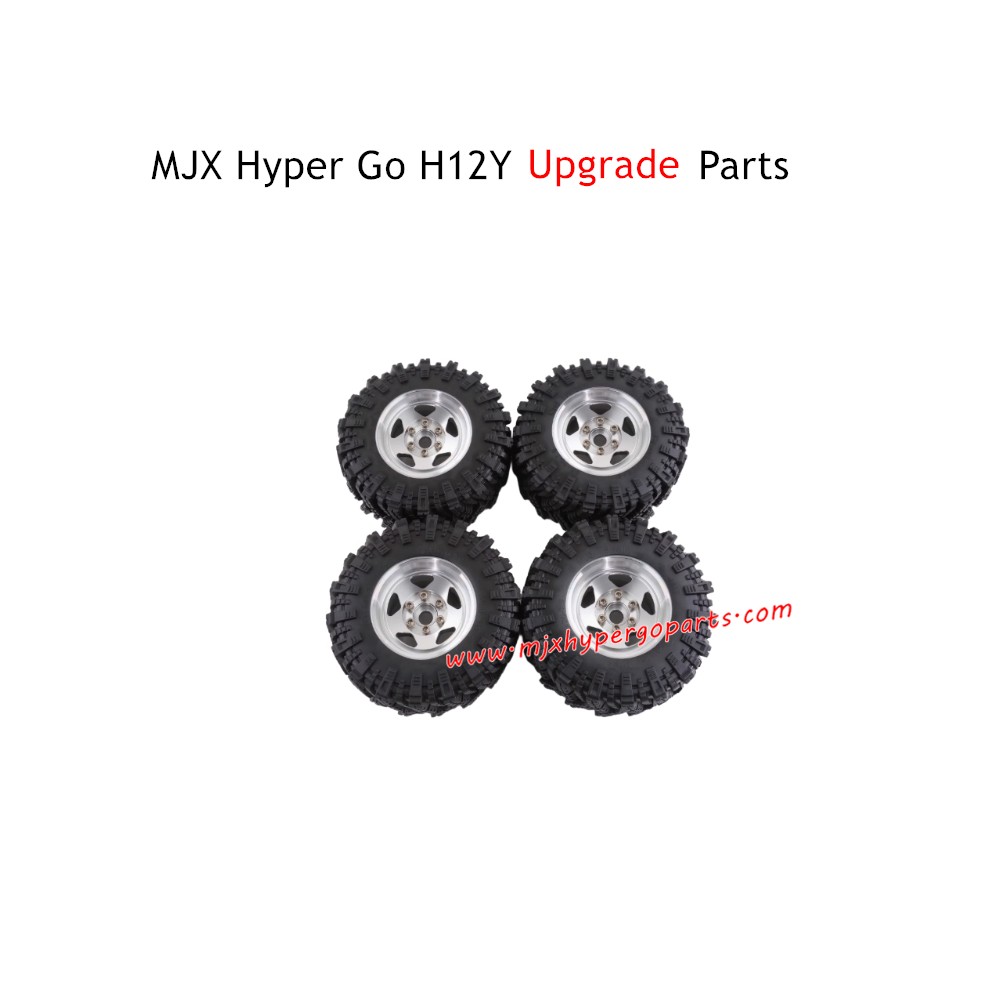MJX Hyper Go H12Y Upgrade Parts Wheels Silver