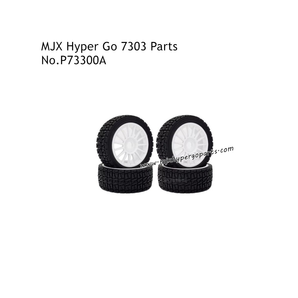 MJX Hyper Go 1/7 7303 Rally RC Car Parts White Wheels P73300A MJX Hyper Go 1/7 7303 Rally RC Car Parts White Wheels P73300A