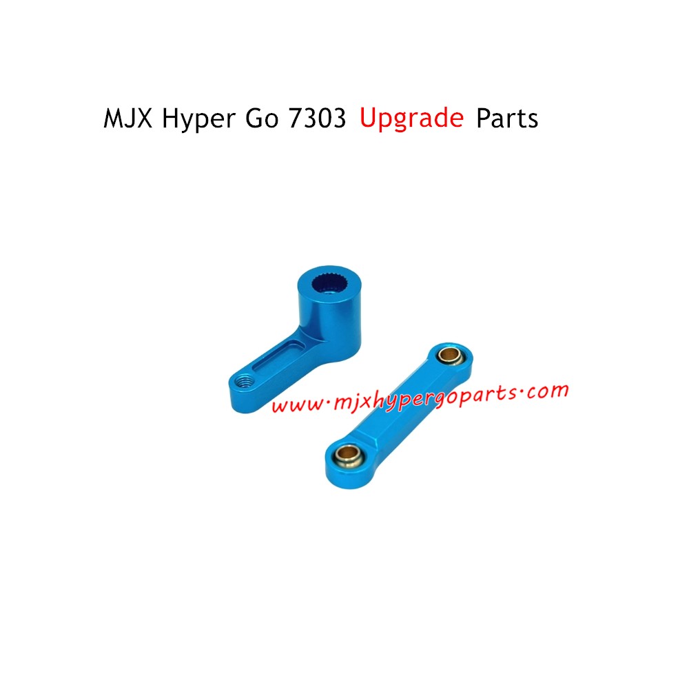 MJX Hyper Go 7303 Upgrade Parts Servo Arm and Servo Steering Linkage Blue MJX Hyper Go 7303 Upgrade Parts Servo Arm and Servo Steering Linkage Blue