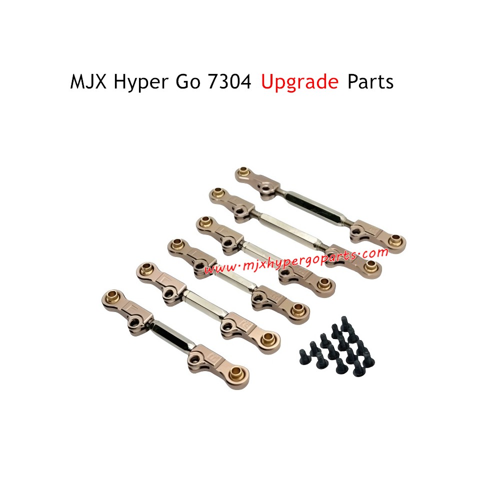 MJX Hyper Go 7304 Upgrade Parts Metal Adjustable Tie Rods Champagne Gold