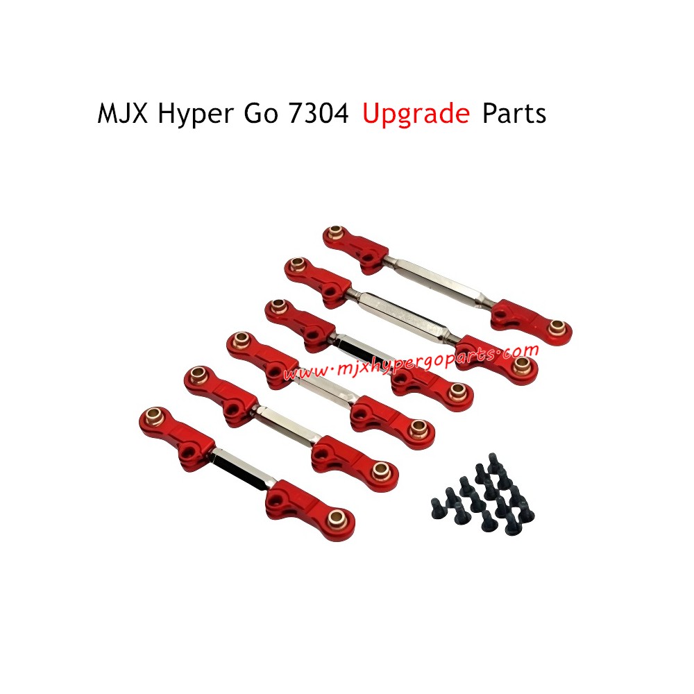 MJX Hyper Go 7304 Upgrade Parts Metal Adjustable Tie Rods Red