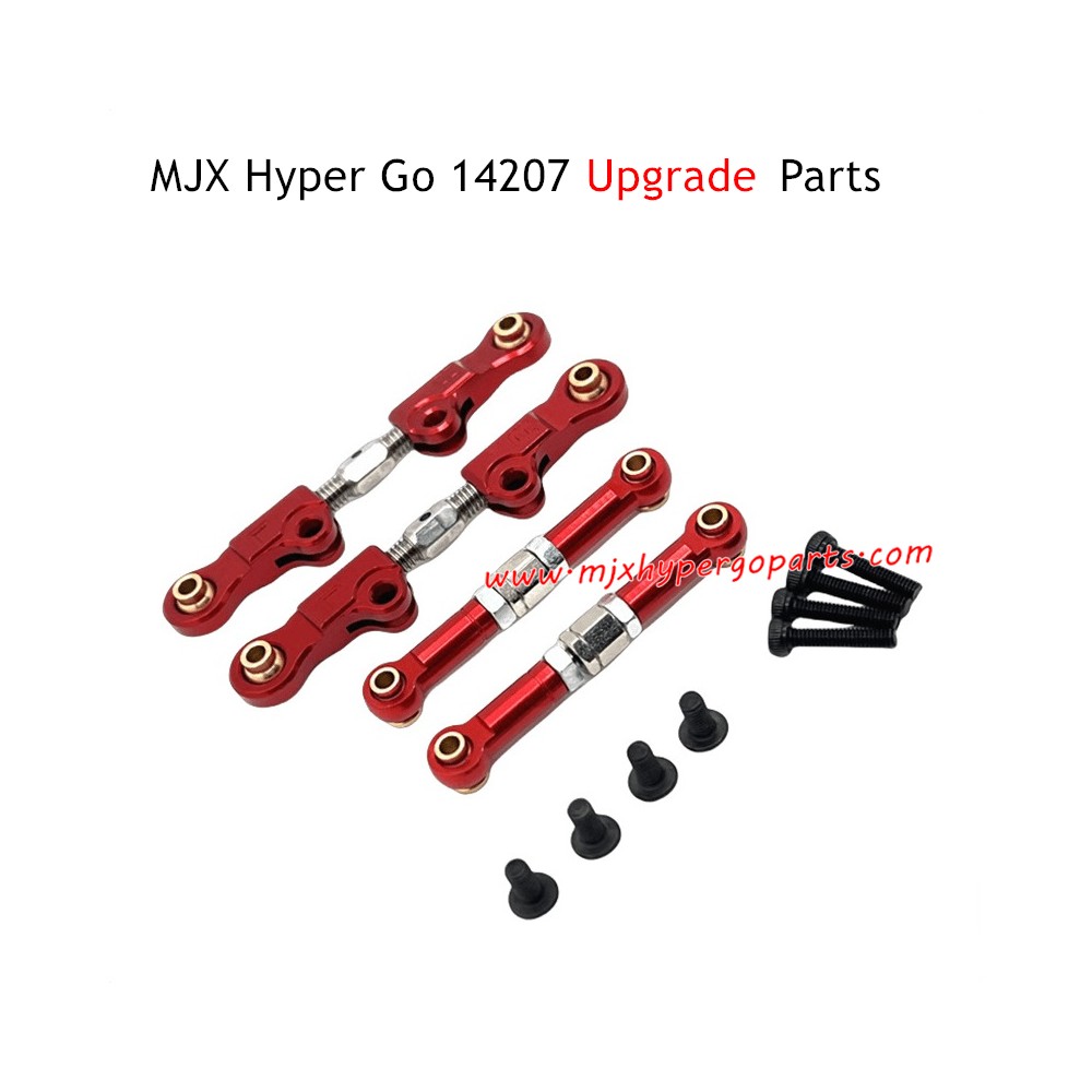 MJX Hyper Go 14207 Upgrade Parts Adjustable Front and Rear Tie Rod Red