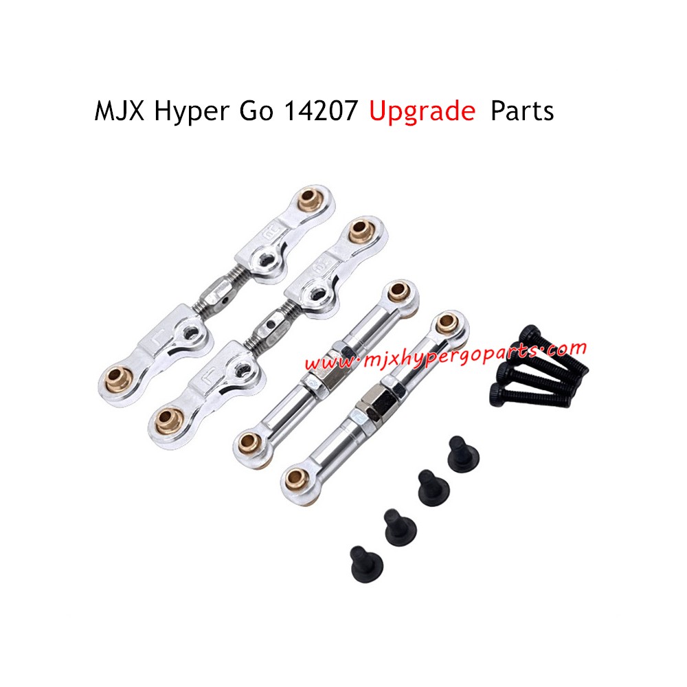 MJX Hyper Go 14207 Upgrade Parts Adjustable Front and Rear Tie Rod Silver