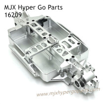MJX Hyper Go 16209 Upgrade Parts Metal Chassis and Front Rear Gearbox Cover Silver