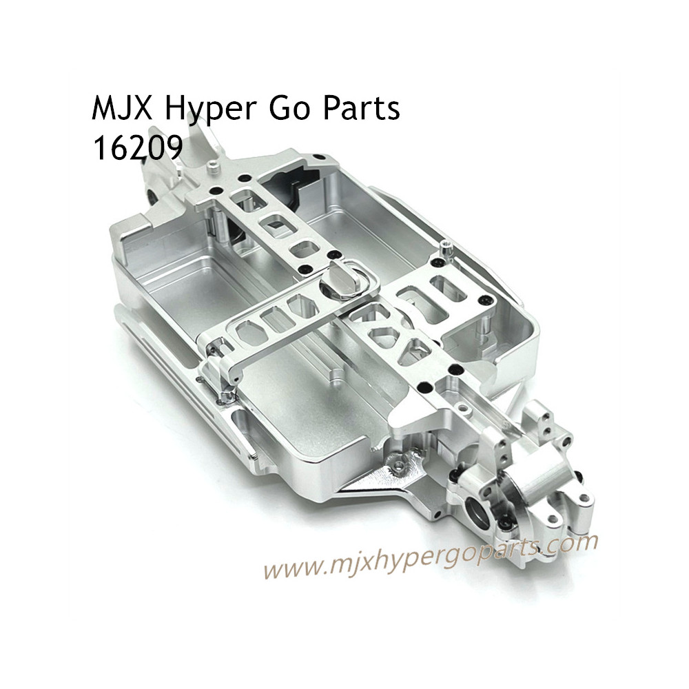 MJX Hyper Go 16209 Upgrade Parts Metal Chassis and Front Rear Gearbox Cover Silver MJX Hyper Go 16209 Upgrade Parts Metal Chassis and Front Rear Gearbox Cover Silver