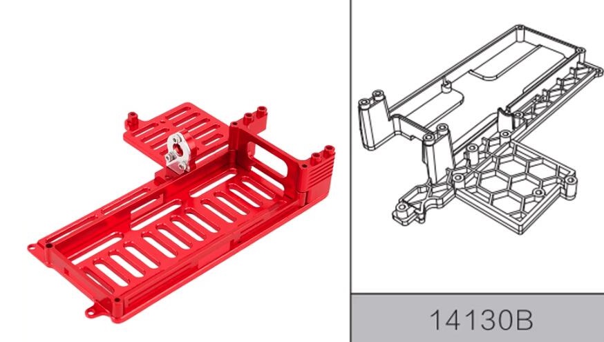 MJX Hyper Go 14209 Upgrade Parts Metal Bottom Plate of Battery Seat