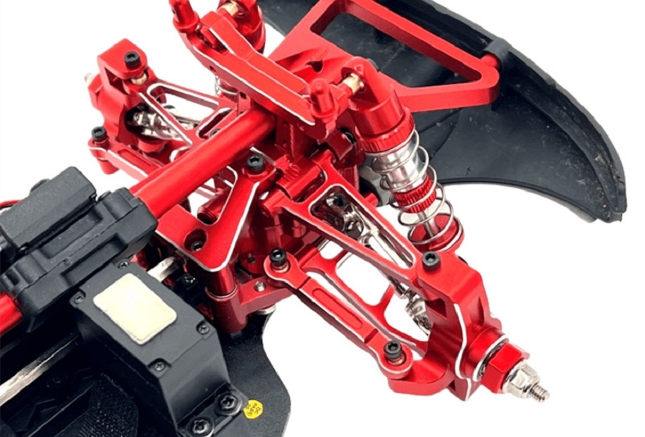 MJX-Hyper-Go-14211-RC-Car-Upgrade-Parts-Front-Lower-Swing-Arms-Red-Overview