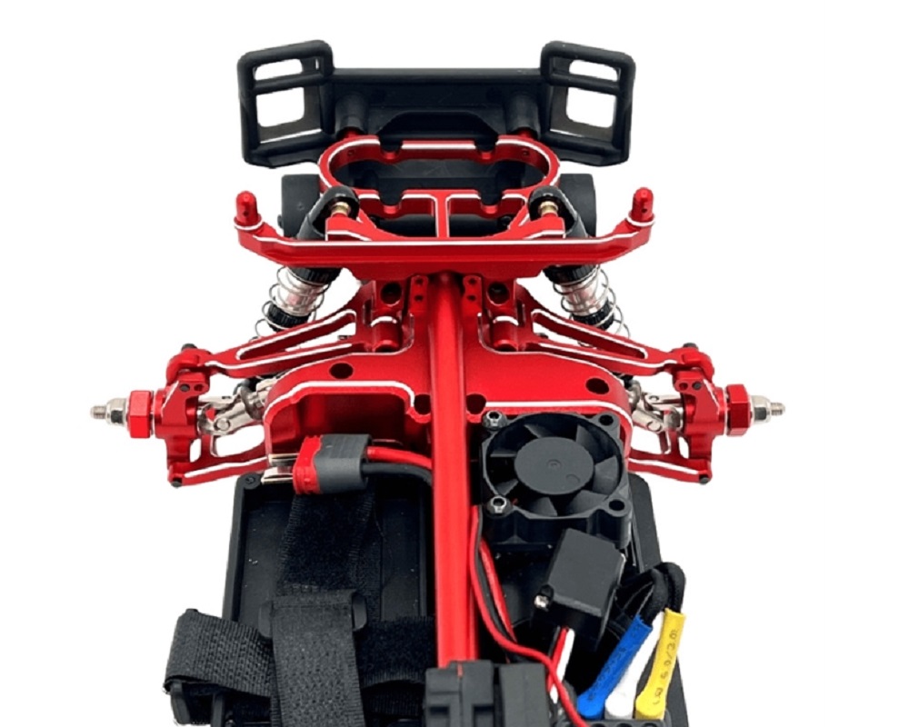 MJX-Hyper-Go-14211-RC-Car-Upgrade-Parts-Front-and-Rear-Body-Struts-Red-Overview