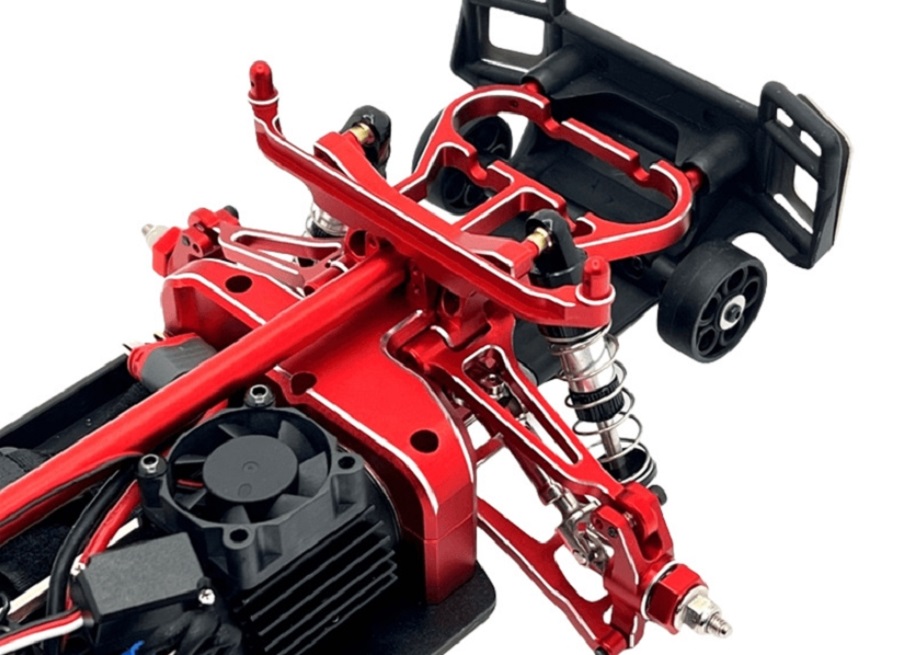 MJX-Hyper-Go-14211-RC-Car-Upgrade-Parts-Rear-Bumper-Assembly-Red-Overview