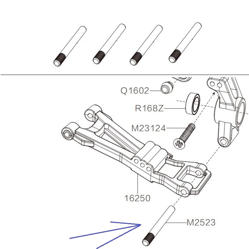 MJX Hyper Go 16208 Parts Rear Fixing Seat Latch M2523